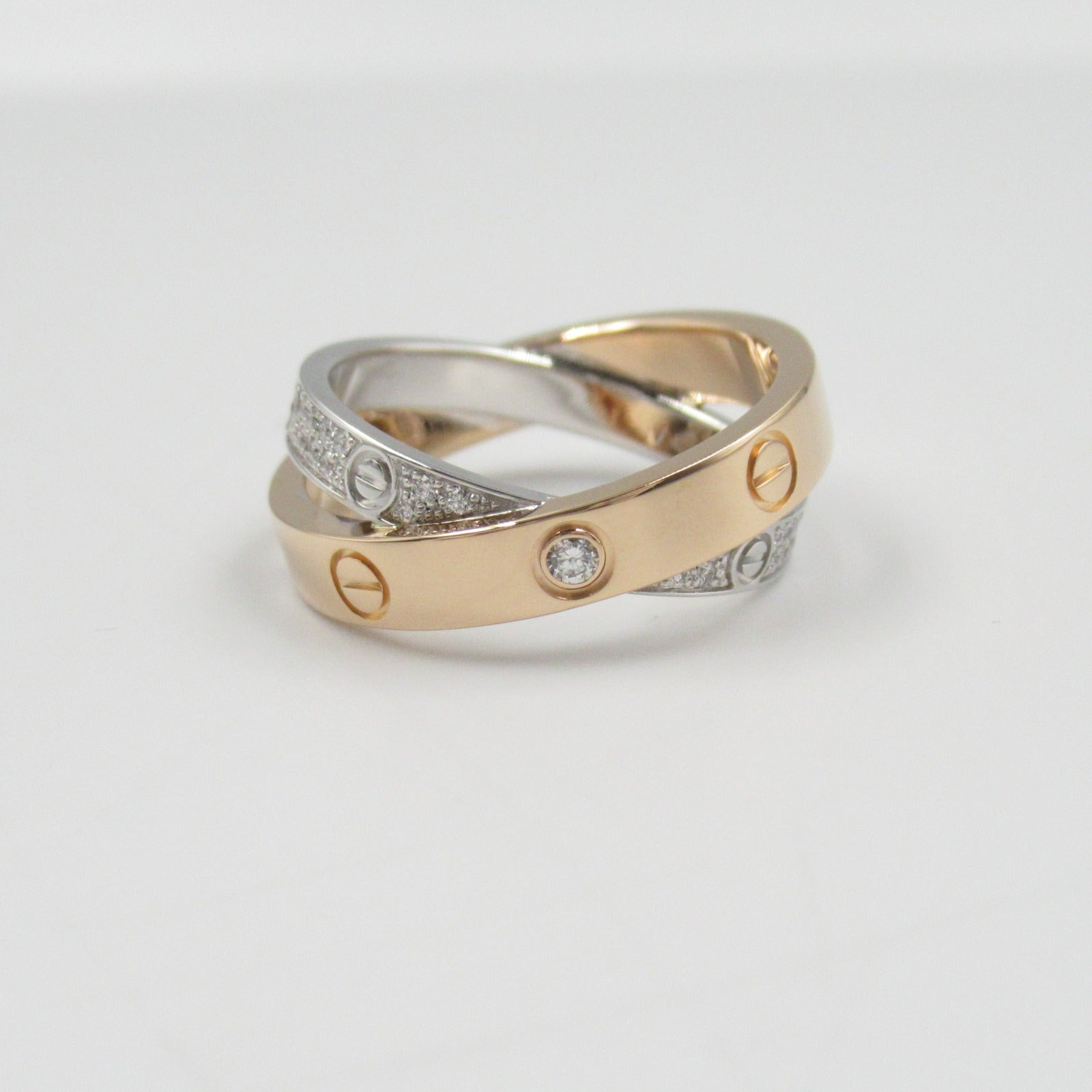 新品】K18WG パヴェ ダイヤモンド リング 0.47CT ビーラブリング 4PD