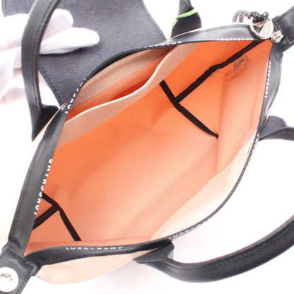 ル プリアージュ エナジー S トップハンドル ハンドバッグ トートバッグ キャンバス レザー ピンク ブラック ロンシャン バッグ LONGCHAMP