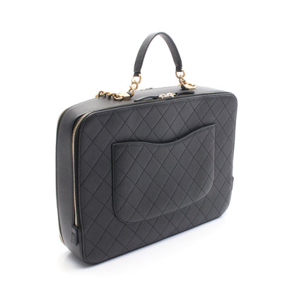 マトラッセ ビジネスバッグ キャビアスキン ブラック ゴールド金具 2WAY シャネル バッグ CHANEL