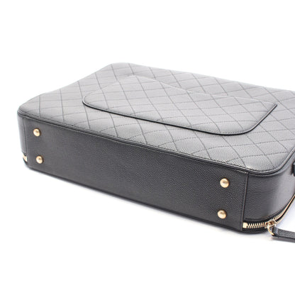 マトラッセ ビジネスバッグ キャビアスキン ブラック ゴールド金具 2WAY シャネル バッグ CHANEL