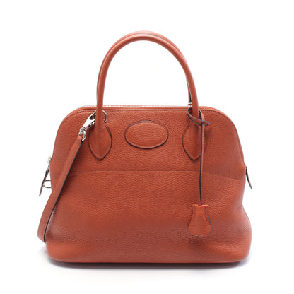 ボリード31 テールバテュー ハンドバッグ トリヨンクレマンス ブラウン シルバー金具 2WAY X刻印 エルメス バッグ HERMES