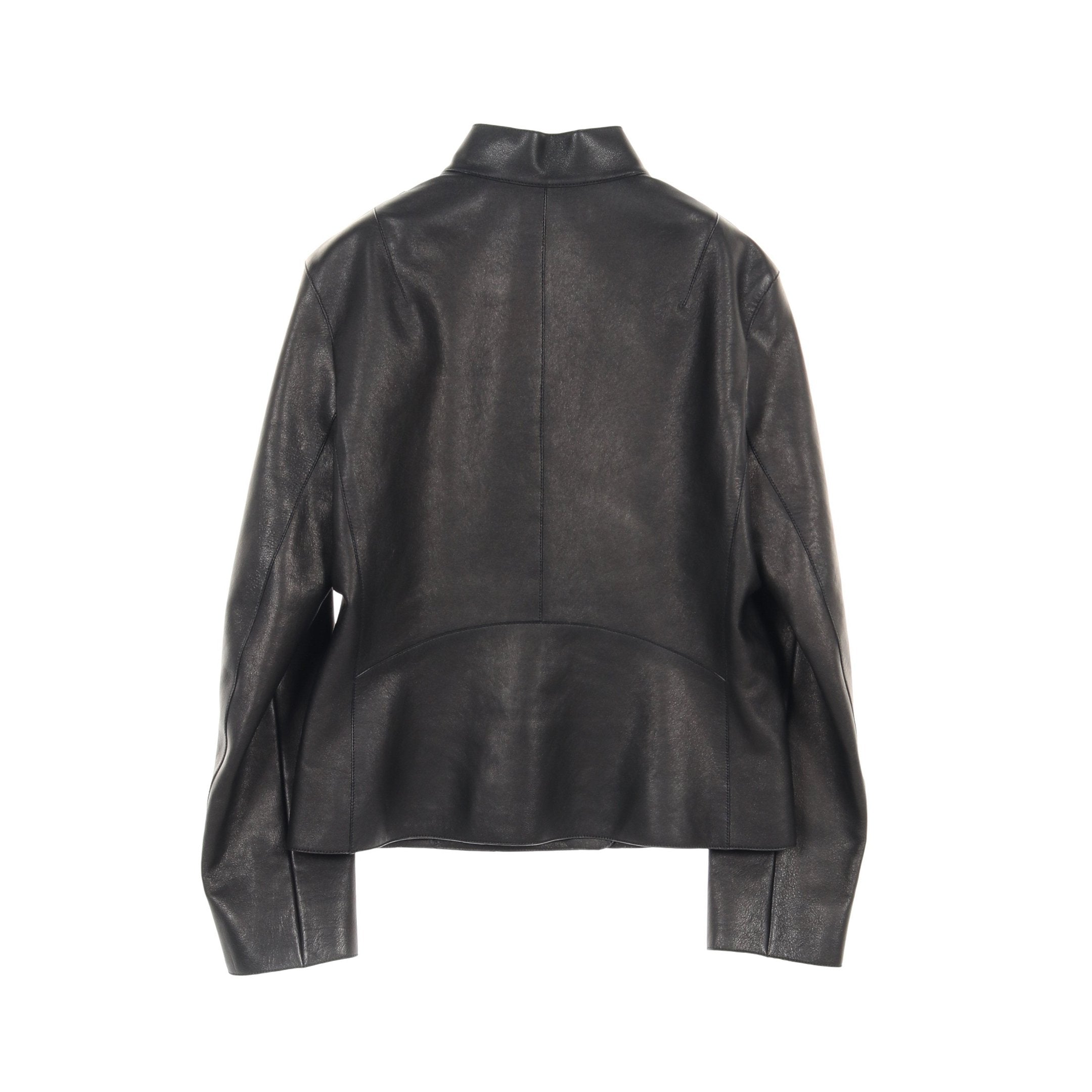 HERMÈS エルメス レザーブルゾン 52 ディア ライダースジャケット 黒 HERMÈS エルメス レザーブルゾン 52 ディア ライダースジャケット 黒