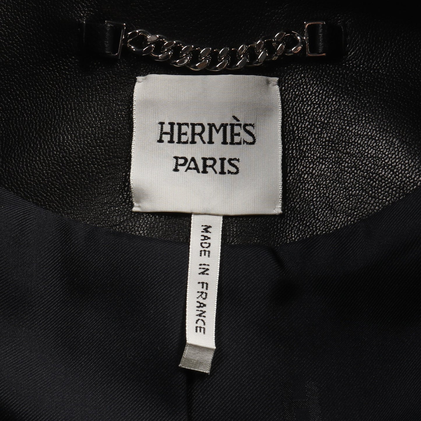 セリエボタン レザージャケット ゴートレザー ブラック 20AW エルメス アウター HERMES