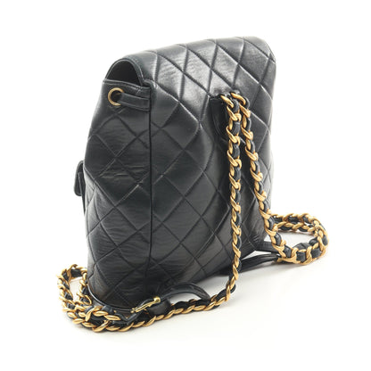 マトラッセ バックパック リュックサック ラムスキン ブラック ゴールド金具 シャネル バッグ CHANEL