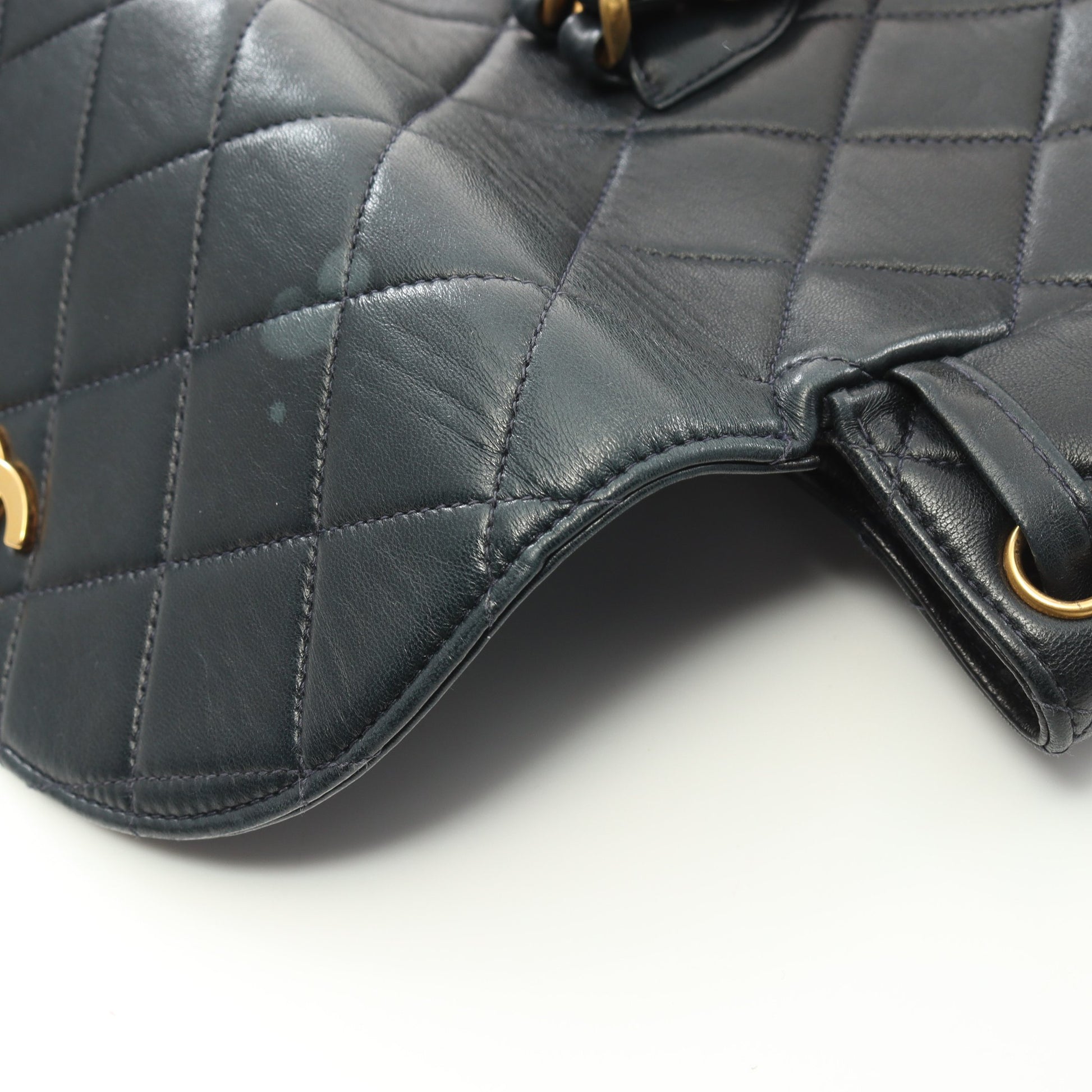 マトラッセ バックパック リュックサック ラムスキン ブラック ゴールド金具 シャネル バッグ CHANEL