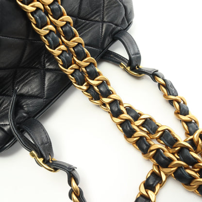 マトラッセ バックパック リュックサック ラムスキン ブラック ゴールド金具 シャネル バッグ CHANEL