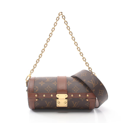 パピヨン トランク モノグラム ショルダーバッグ PVC レザー ブラウン ルイヴィトン バッグ LOUIS VUITTON