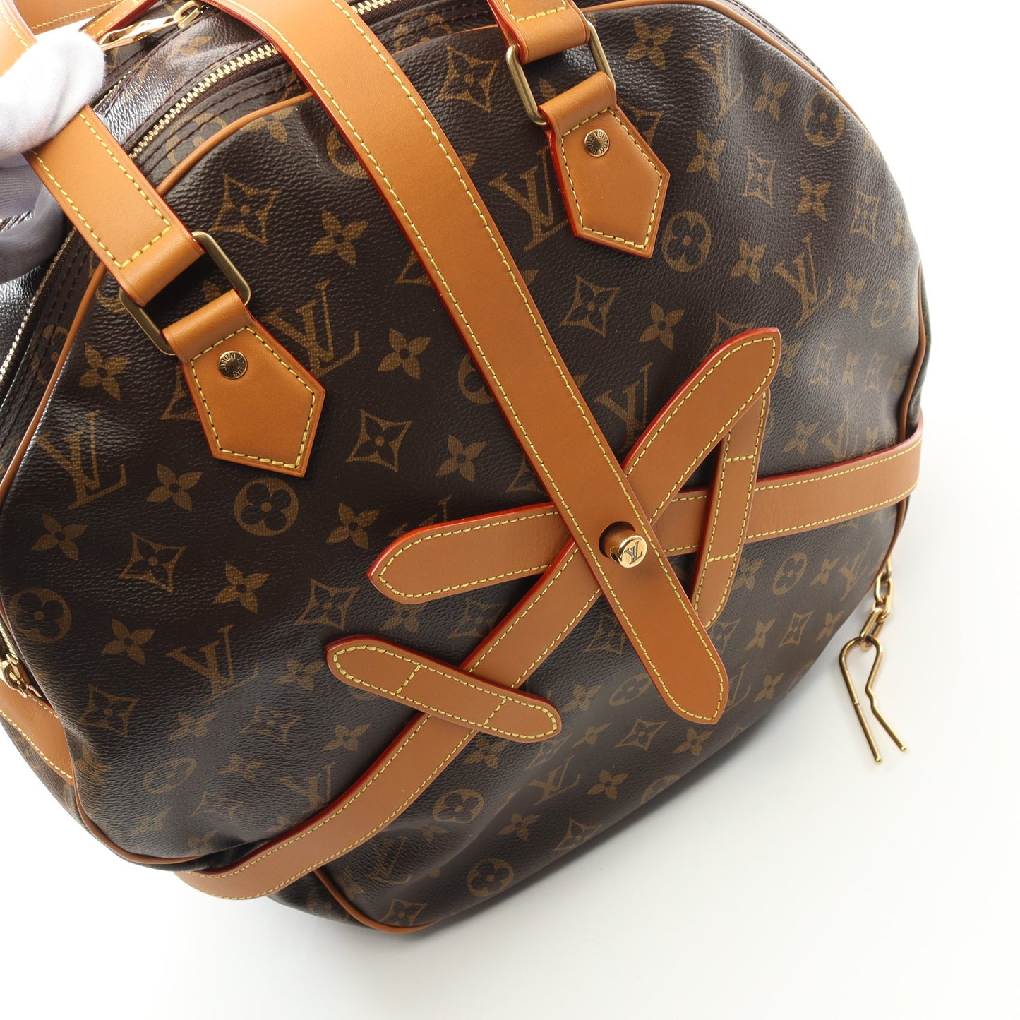 ソフト ハット トランク モノグラム ボストンバッグ PVC レザー ブラウン ルイヴィトン バッグ LOUIS VUITTON