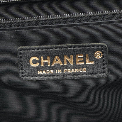 マトラッセ チェーンショルダーバッグ ラムスキン ネイビー ブラック ゴールド金具 シャネル バッグ CHANEL