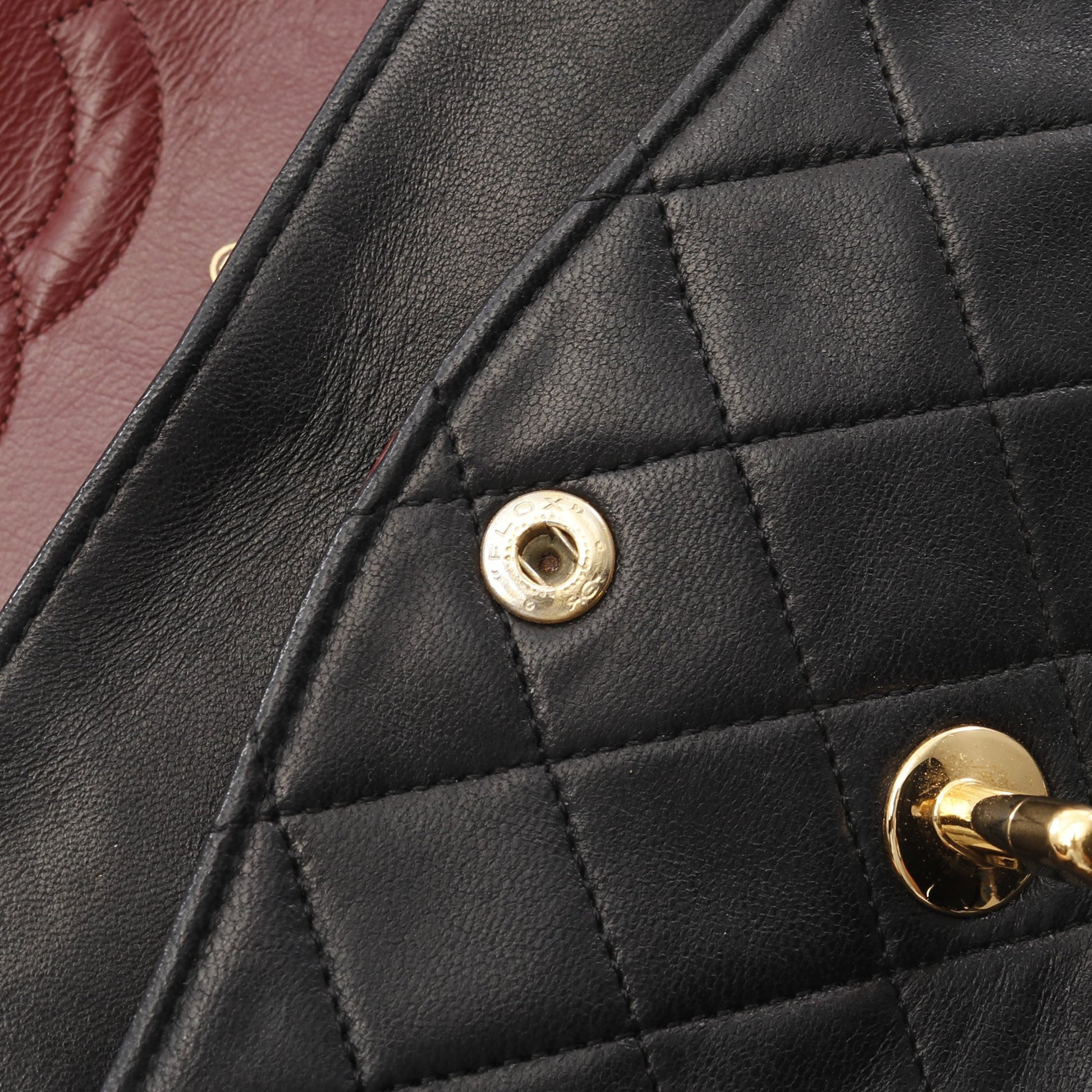 マトラッセ Wフラップ Wチェーンショルダーバッグ ラムスキン ブラック ゴールド金具 シャネル バッグ CHANEL
