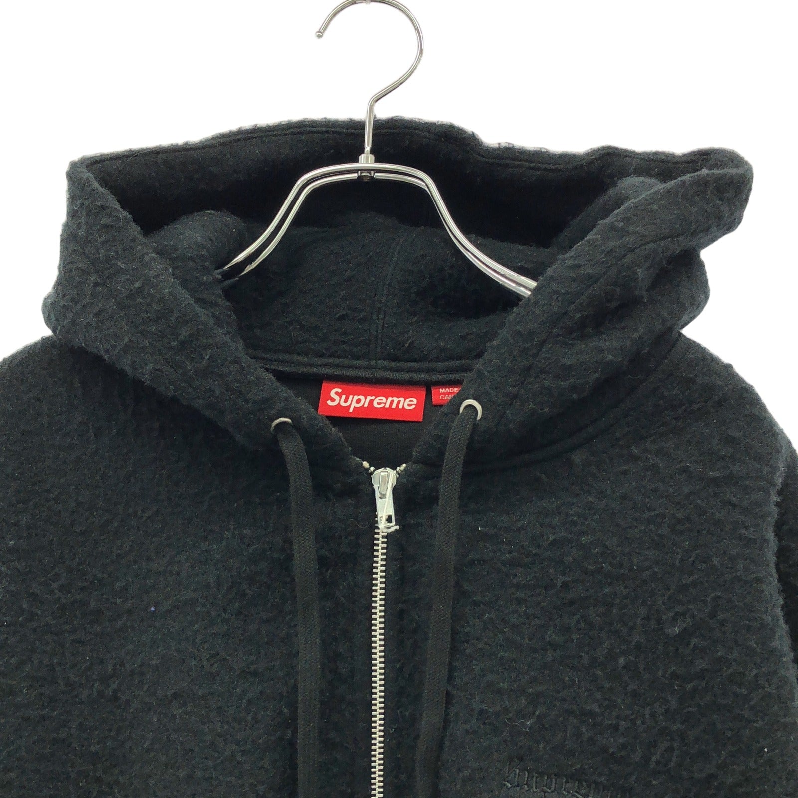 プルオーバーパーカー パーカー コットン ブラック シュプリーム