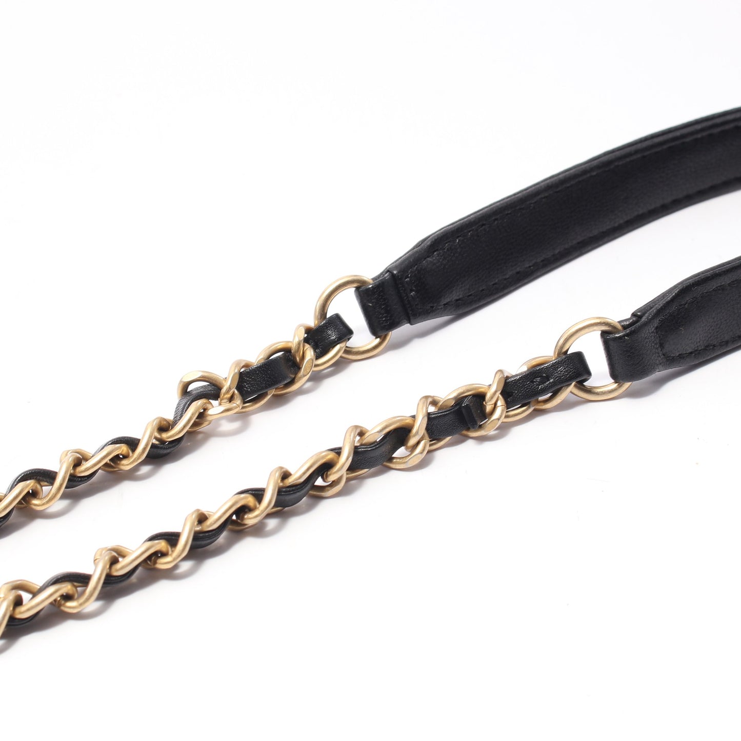 マトラッセ パール チェーンショルダーバッグ ラムスキン ブラック ゴールド金具 シャネル バッグ CHANEL