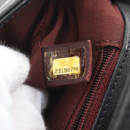 マドモアゼル マトラッセ Wチェーンショルダーバッグ レザー ブラック ゴールド金具 シャネル バッグ CHANEL