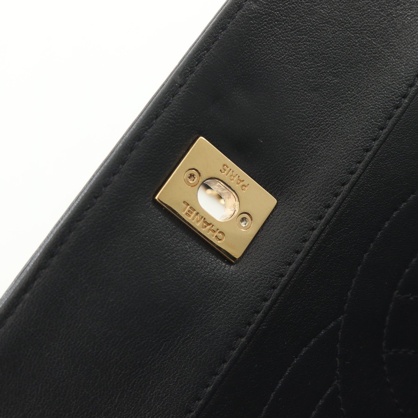 マドモアゼル マトラッセ Wチェーンショルダーバッグ レザー ブラック ゴールド金具 シャネル バッグ CHANEL
