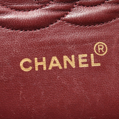 マトラッセ Wフラップ Wチェーンショルダーバッグ ラムスキン ブラック ゴールド金具 ヴィンテージ シャネル バッグ CHANEL