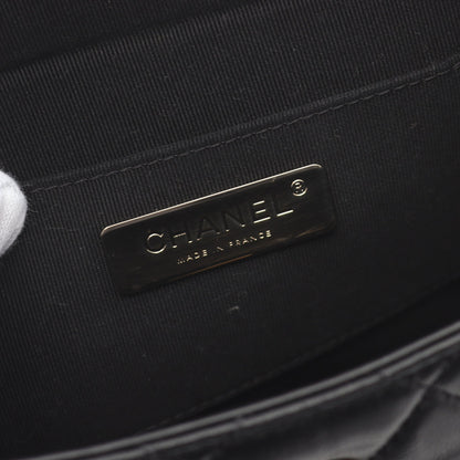 マトラッセ バニティバッグ チェーンショルダーバッグ ラムスキン ブラック ゴールド金具 シャネル バッグ CHANEL