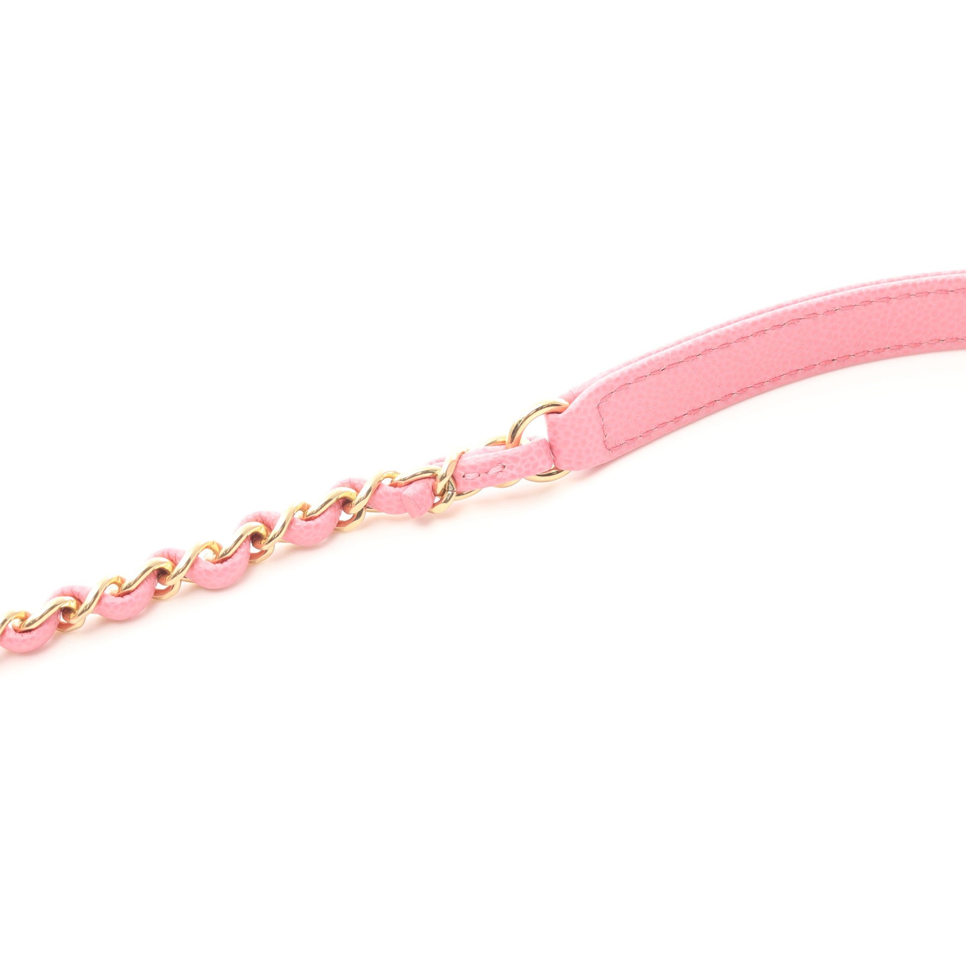 マトラッセ チェーンショルダーバッグ キャビアスキン ピンク ゴールド金具 シャネル バッグ CHANEL