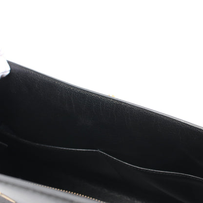 ケリー32 ハンドバッグ ボックスカーフ ブラック ゴールド金具 2WAY ○V刻印 エルメス バッグ HERMES