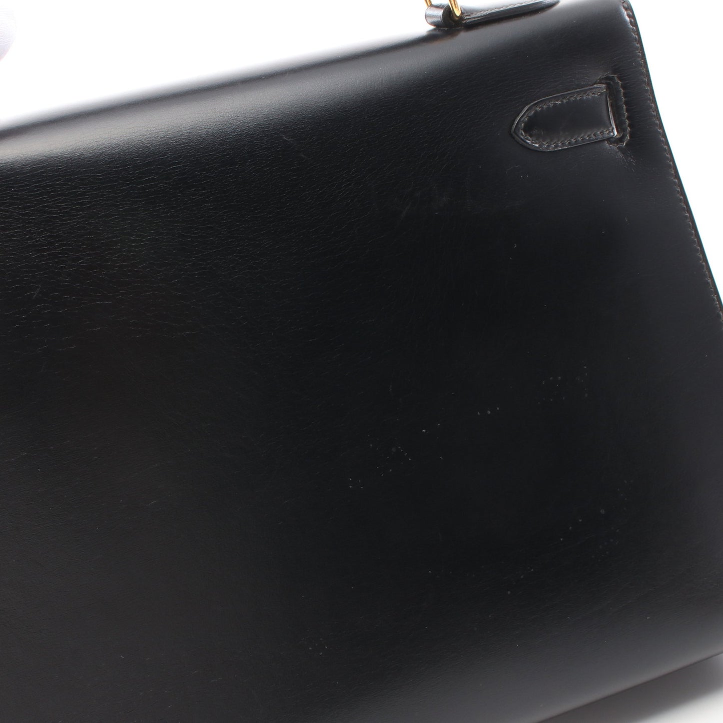 ケリー32 ハンドバッグ ボックスカーフ ブラック ゴールド金具 2WAY ○V刻印 エルメス バッグ HERMES