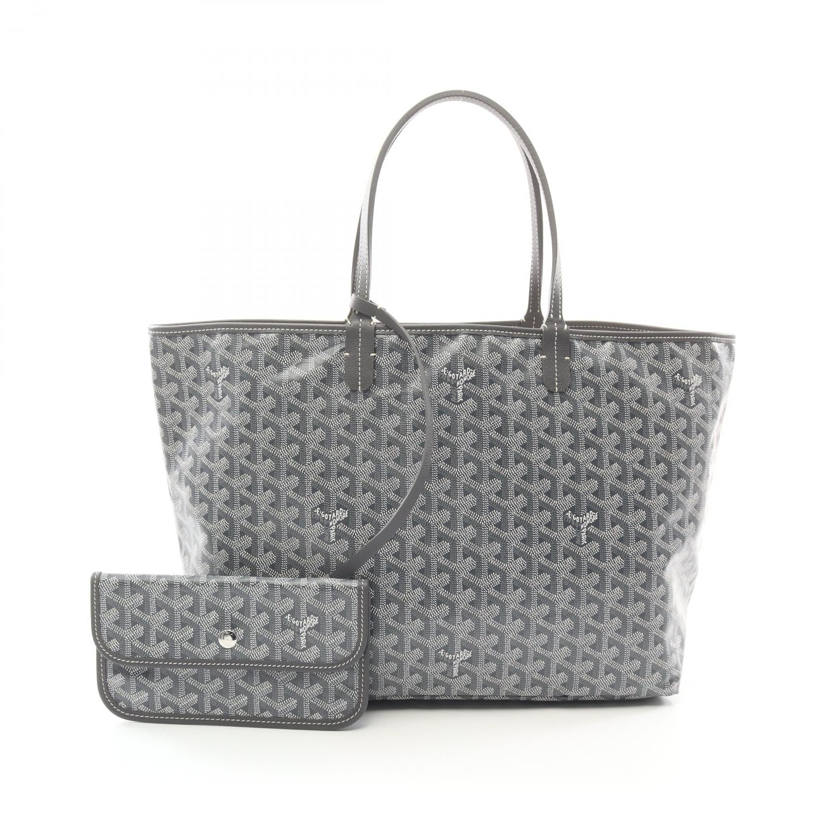 サンルイPM ハンドバッグ トートバッグ コーティングキャンバス レザー グレー マルチカラー ゴヤール バッグ GOYARD