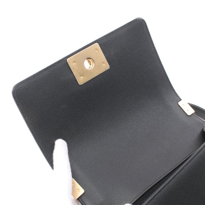 ボーイシャネル スモール チェーンショルダーバッグ キャビアスキン ブラック ゴールド金具 シャネル バッグ CHANEL