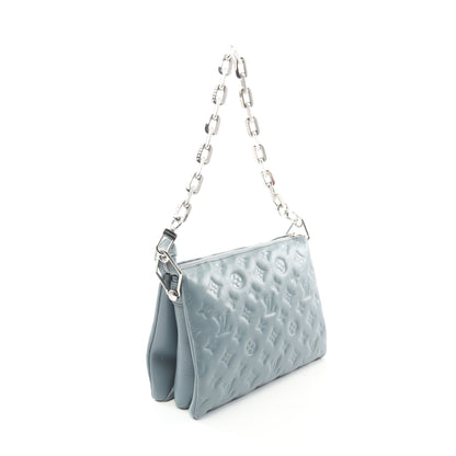 クッサンPM モノグラム チェーンショルダーバッグ レザー ブルーグレー 2WAY ルイヴィトン バッグ LOUIS VUITTON