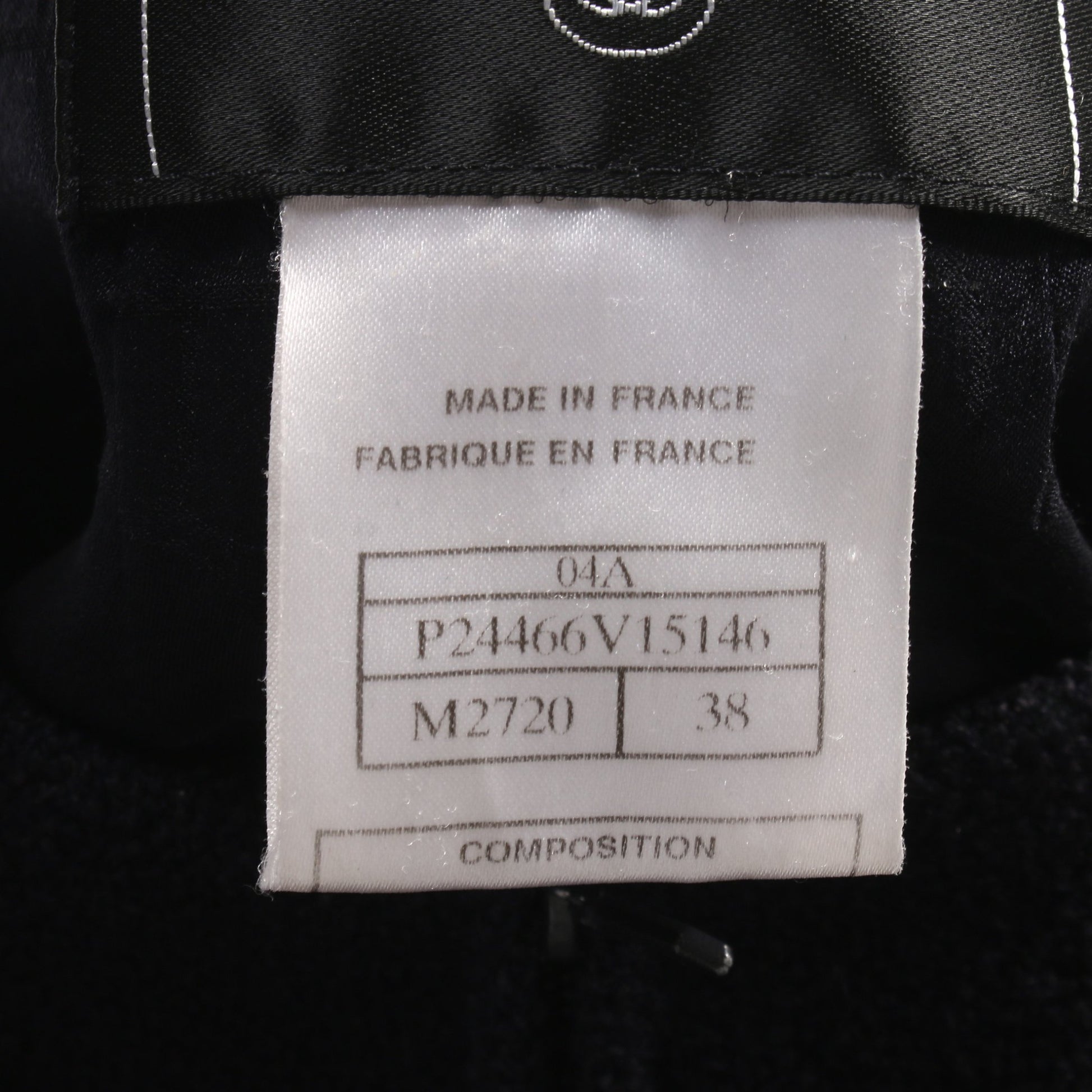 トリコロール ツイード ジップアップ ノーカラージャケット ウール ネイビー レッド アイボリー 04A シャネル アウター CHANEL