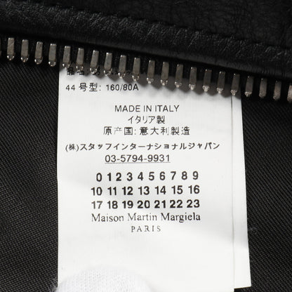 5ZIP レザージャケット ライダースジャケット レザー ブラック メゾンマルジェラ14 アウター Maison Margiela 14