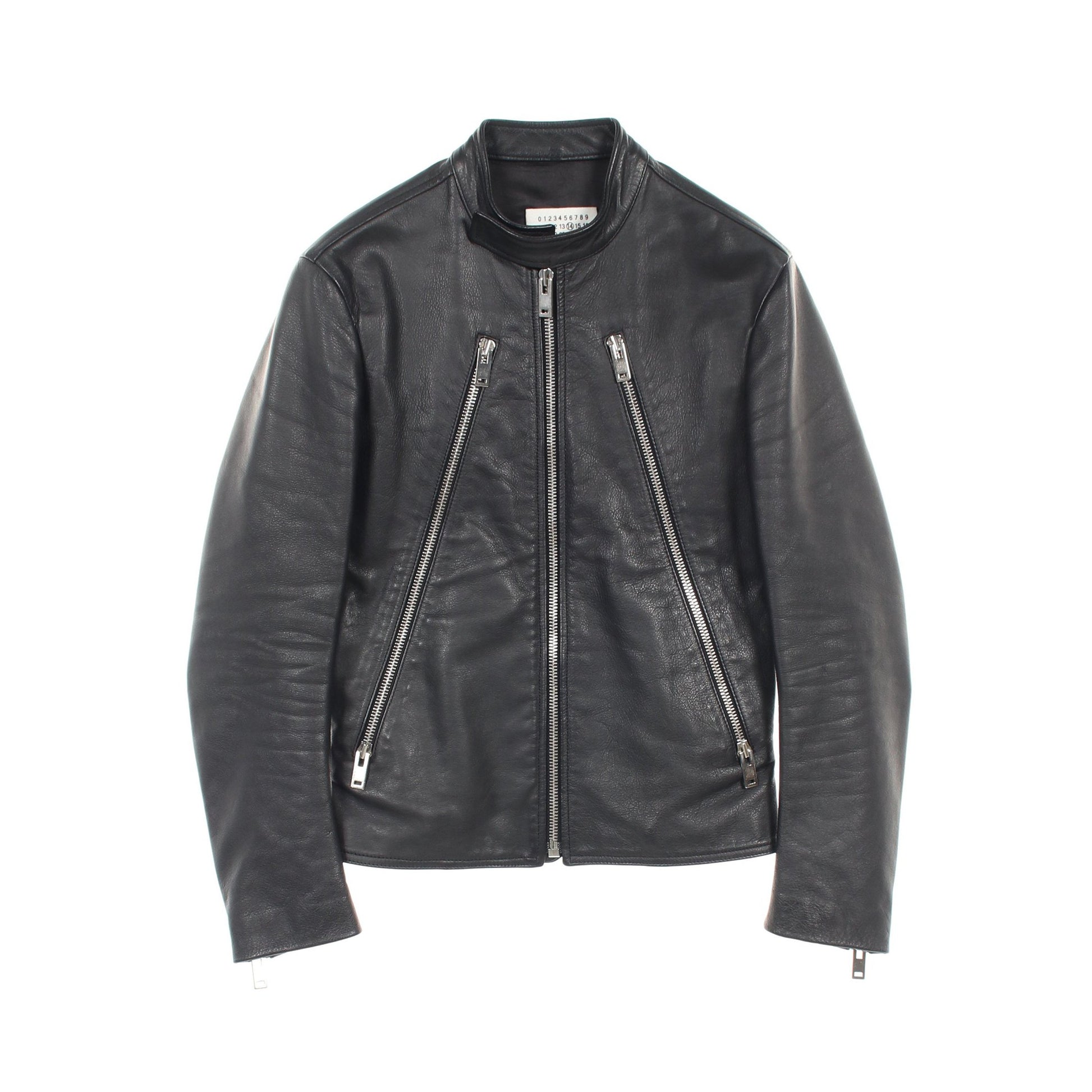 5ZIP レザージャケット ライダースジャケット レザー ブラック メゾンマルジェラ14 アウター Maison Margiela 14