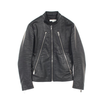 5ZIP レザージャケット ライダースジャケット レザー ブラック メゾンマルジェラ14 アウター Maison Margiela 14