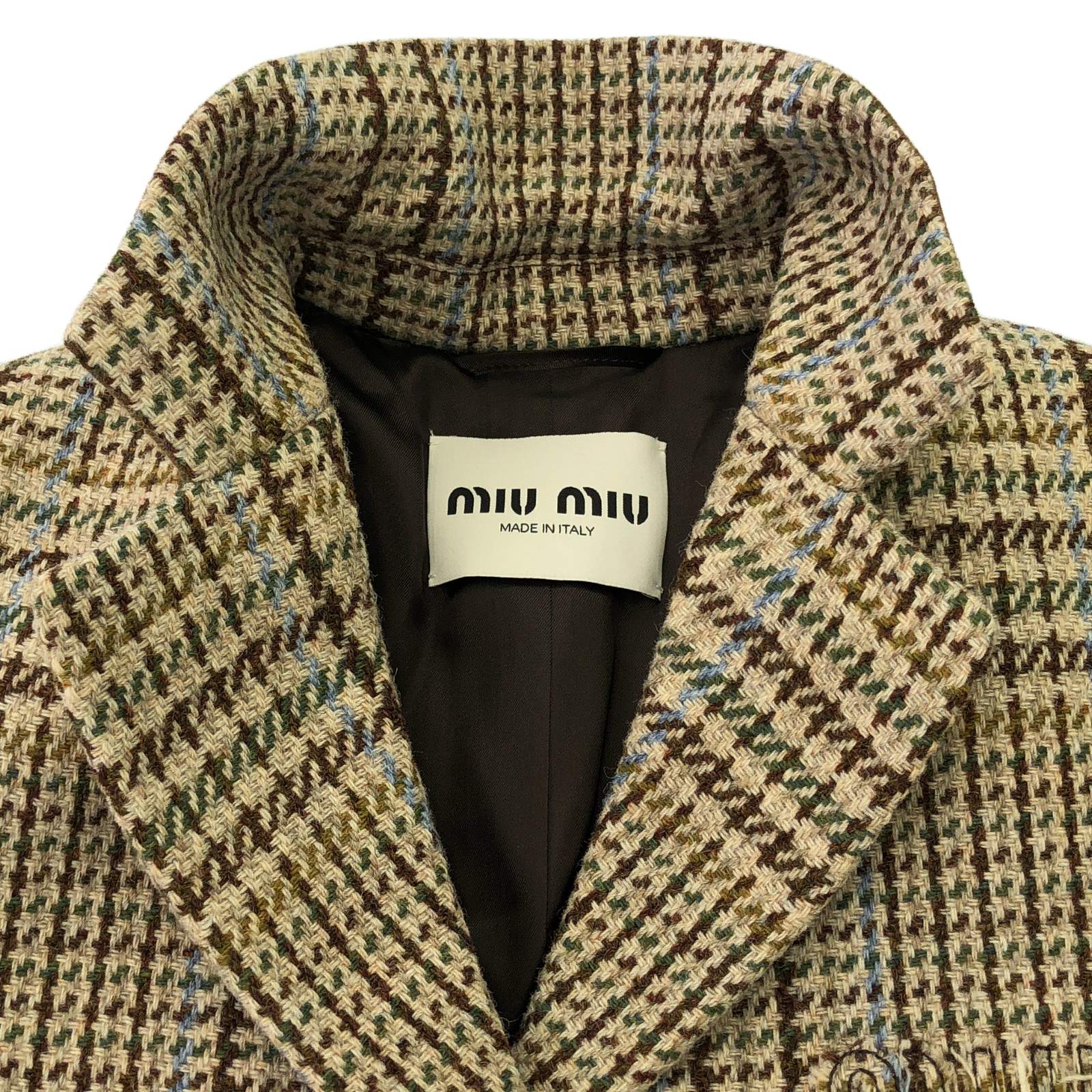 コート コート ウール ブラウン ミュウミュウ アウター miu miu