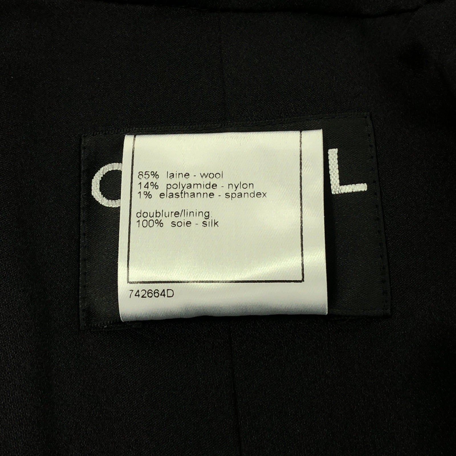 コート コート ウール ブラック シャネル アウター CHANEL