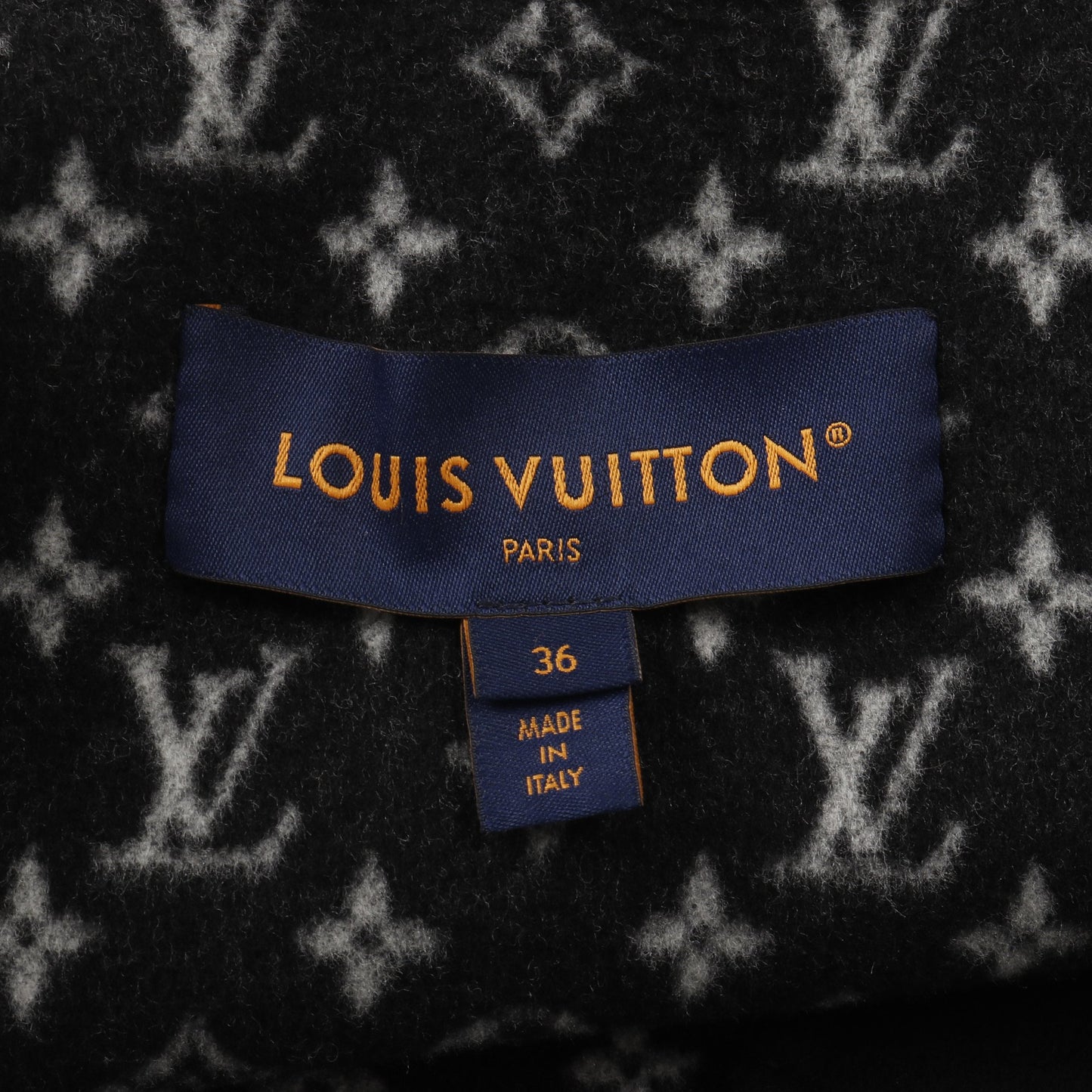 リブフードダブルフェイスケープ ポンチョ ウール シルク ブラック オフホワイト ジップアップ ルイヴィトン アウター LOUIS VUITTON