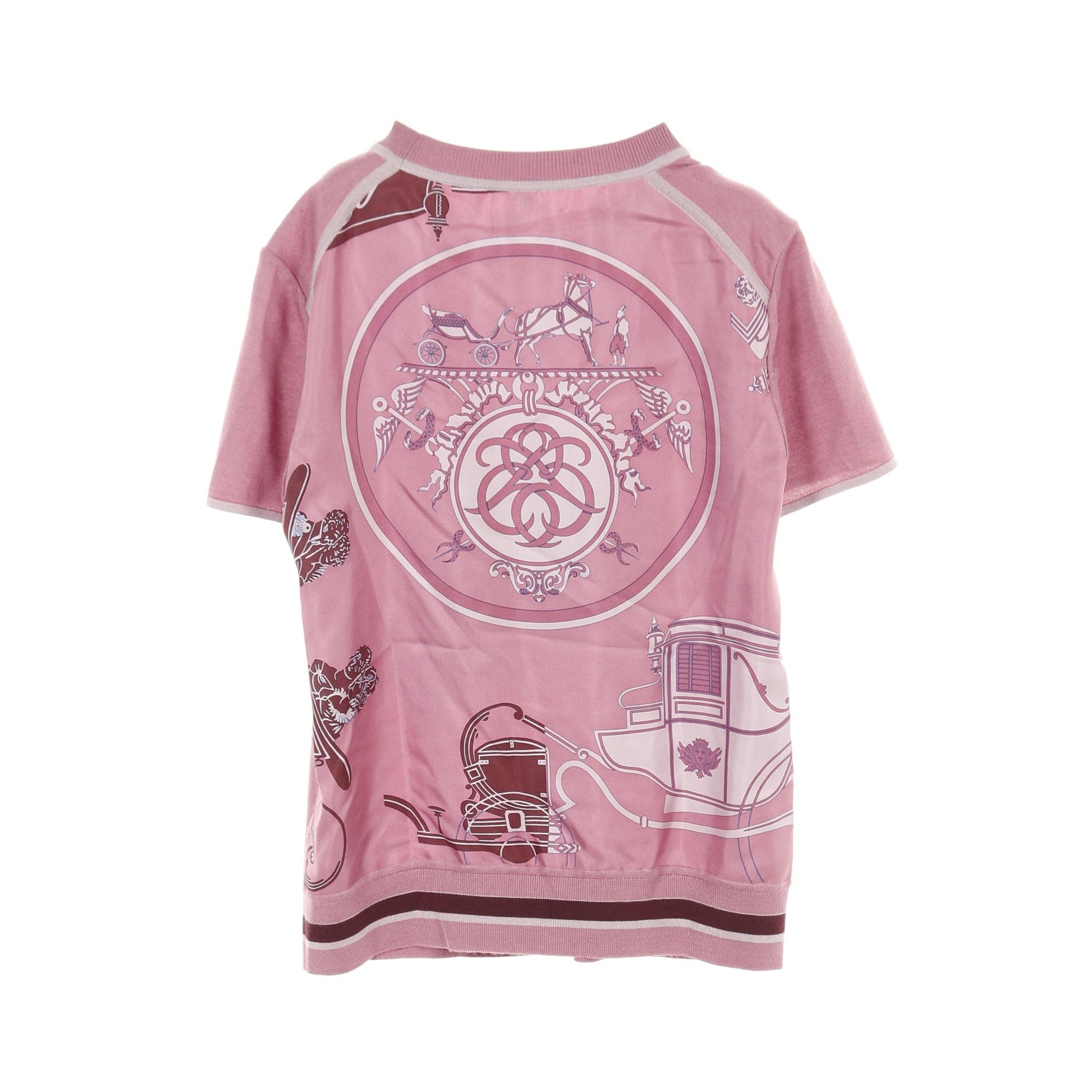 ツイルレーヌ ex-libris Tシャツ シルク カシミヤ ピンクパープル エルメス トップス HERMES
