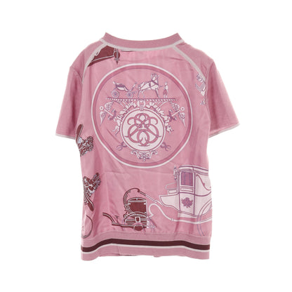 ツイルレーヌ ex-libris Tシャツ シルク カシミヤ ピンクパープル エルメス トップス HERMES