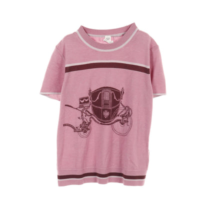 ツイルレーヌ ex-libris Tシャツ シルク カシミヤ ピンクパープル エルメス トップス HERMES