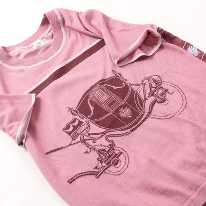 ツイルレーヌ ex-libris Tシャツ シルク カシミヤ ピンクパープル エルメス トップス HERMES