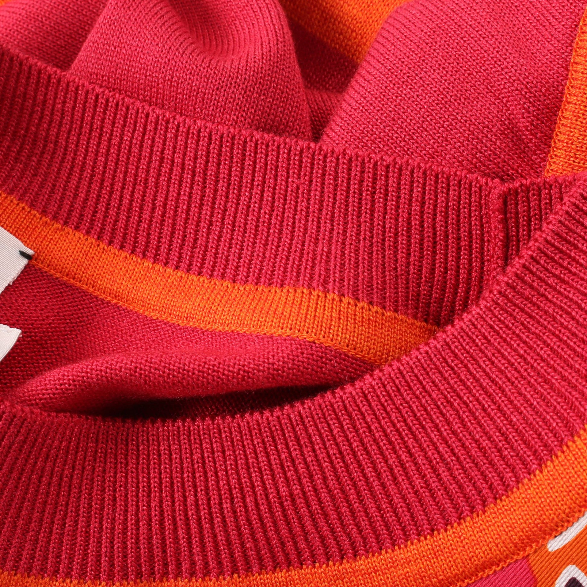 Fantaisie d'Etriers Tシャツ コットンツイル 切替 シルク コットン レッド マルチカラー エルメス トップス HERMES