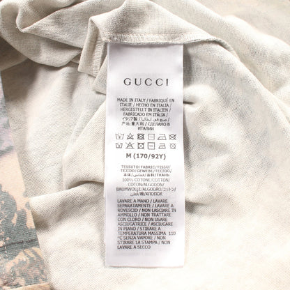 GUCCI × THE NORTH FACE ロゴ フォレスト Tシャツ クルーネック コットン ベージュ グレー マルチカラー グッチ トップス GUCCI