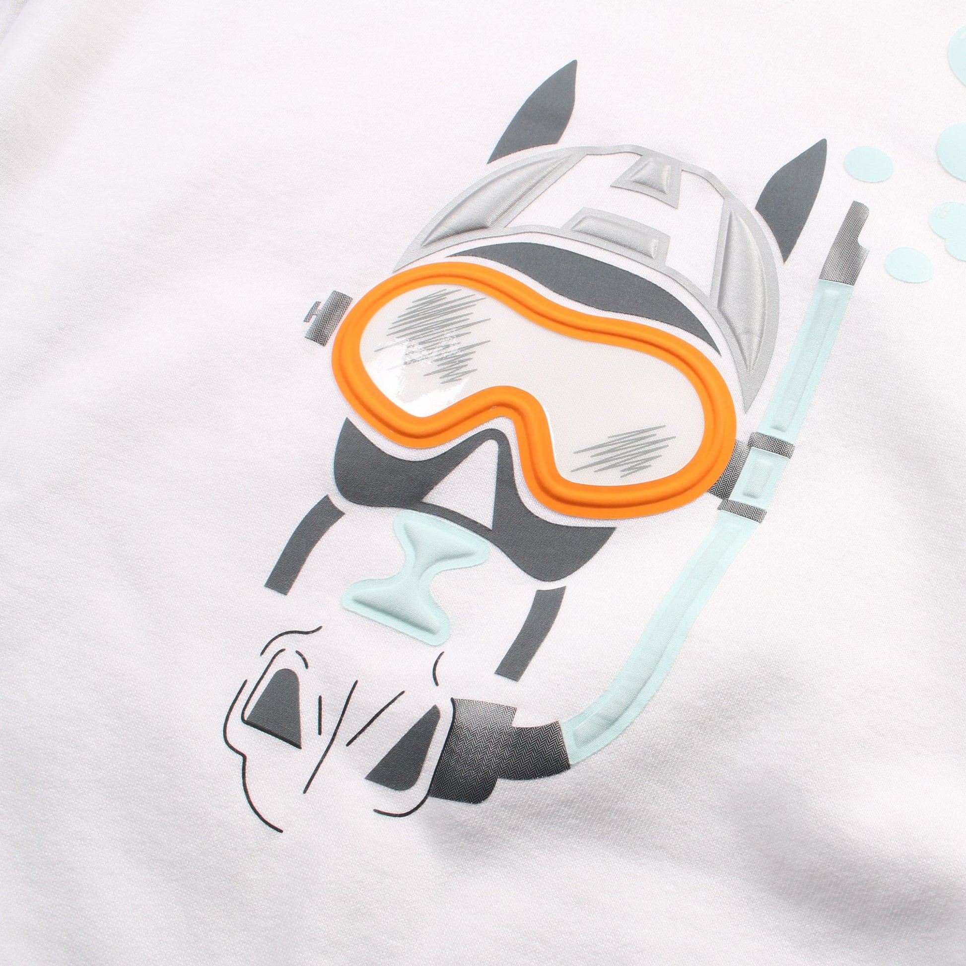 Scub'H トレーナー スウェットシャツ クルーネック コットン ホワイト エルメス トップス HERMES