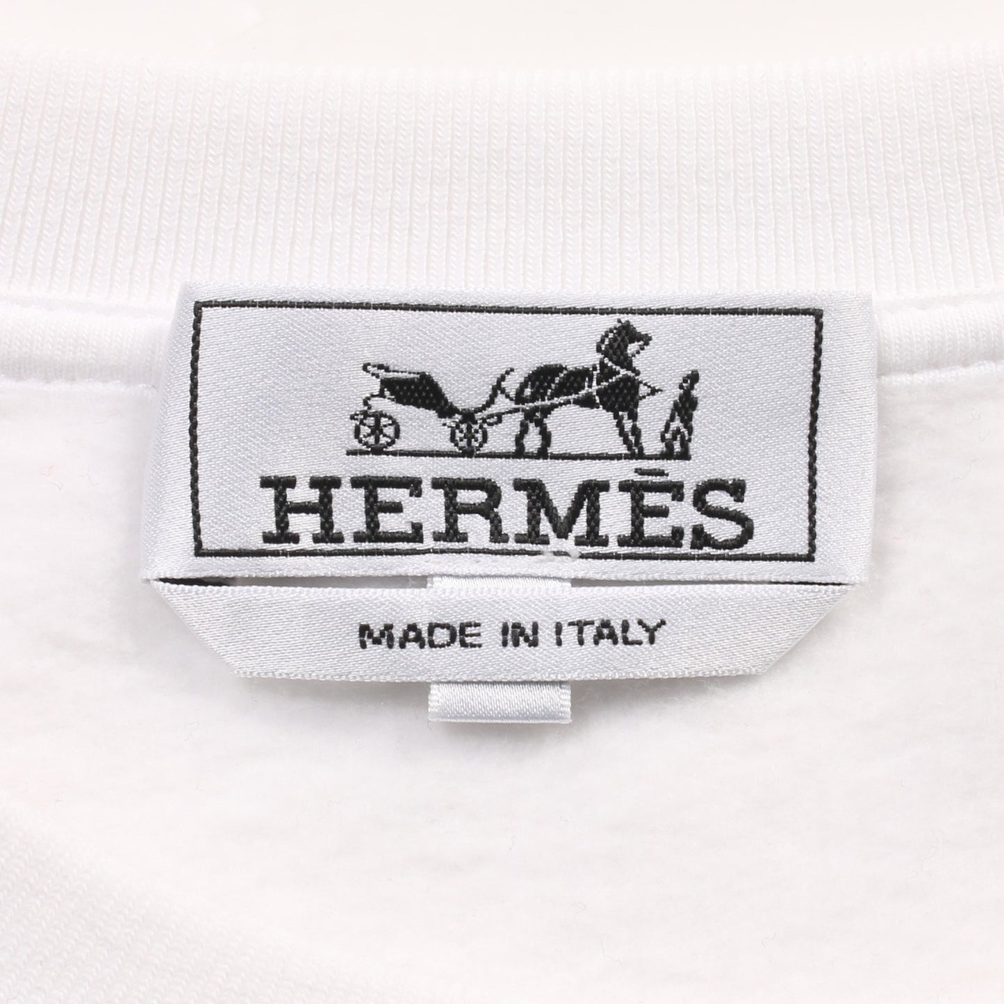 Scub'H トレーナー スウェットシャツ クルーネック コットン ホワイト エルメス トップス HERMES