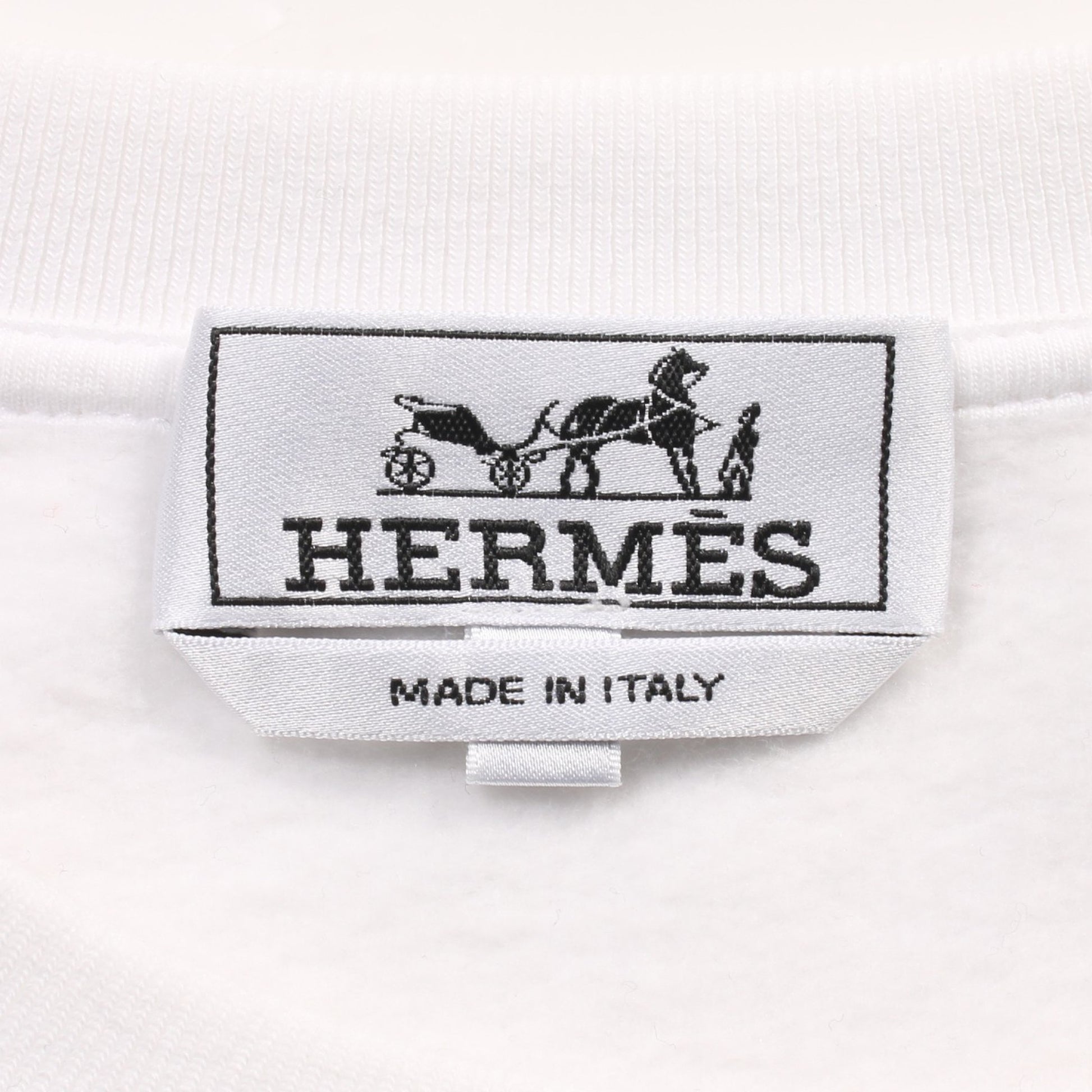 Scub'H トレーナー スウェットシャツ クルーネック コットン ホワイト エルメス トップス HERMES
