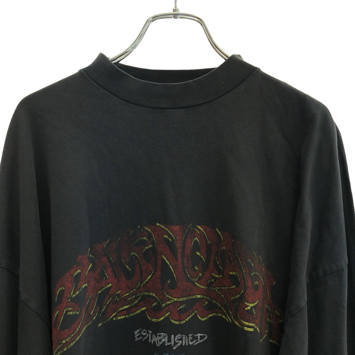 Tシャツ Tシャツ コットン ブラック バレンシアガ – RECLO