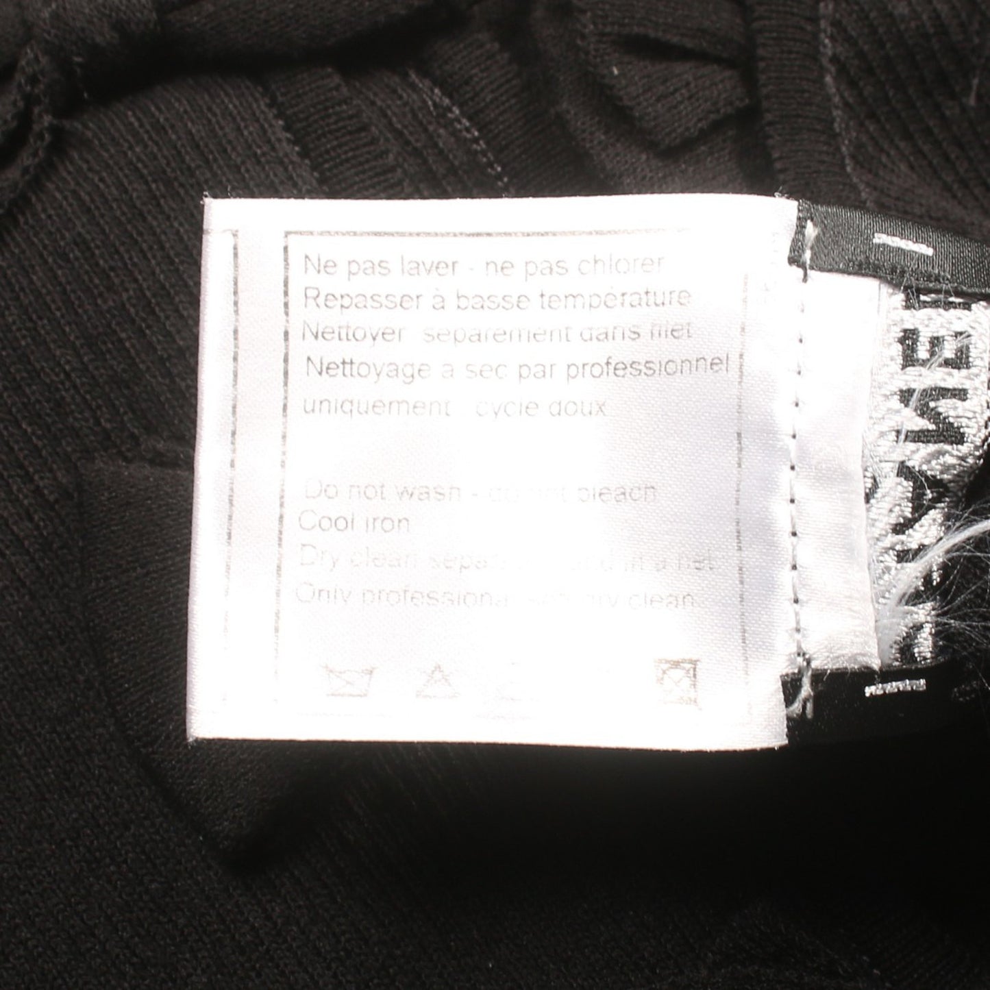 カットソー コットン ナイロン ブラック リボン 09P シャネル トップス CHANEL