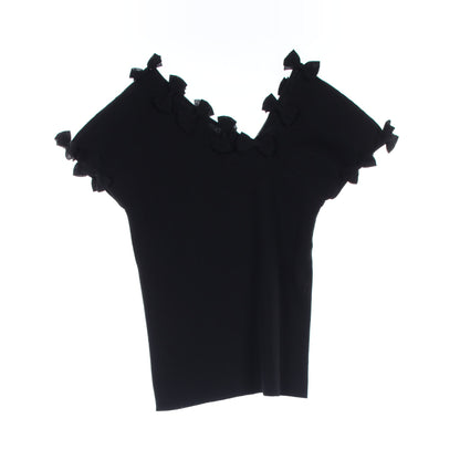 カットソー コットン ナイロン ブラック リボン 09P シャネル トップス CHANEL