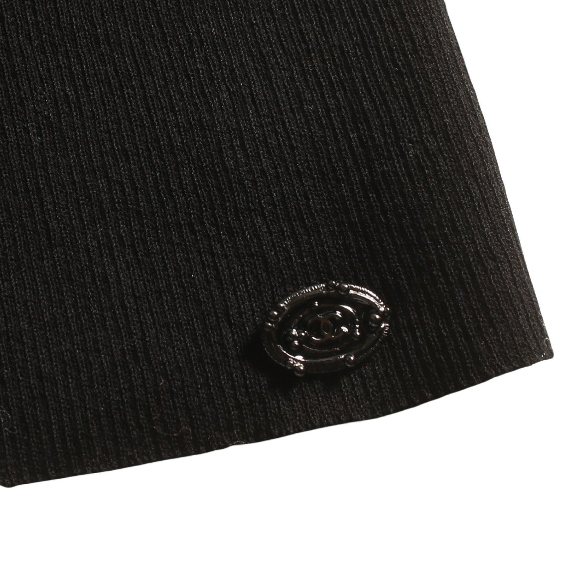 カットソー コットン ナイロン ブラック リボン 09P シャネル トップス CHANEL