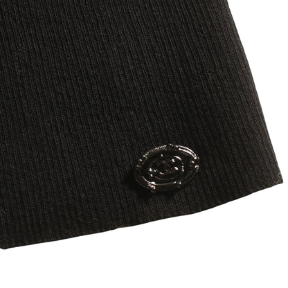 カットソー コットン ナイロン ブラック リボン 09P シャネル トップス CHANEL