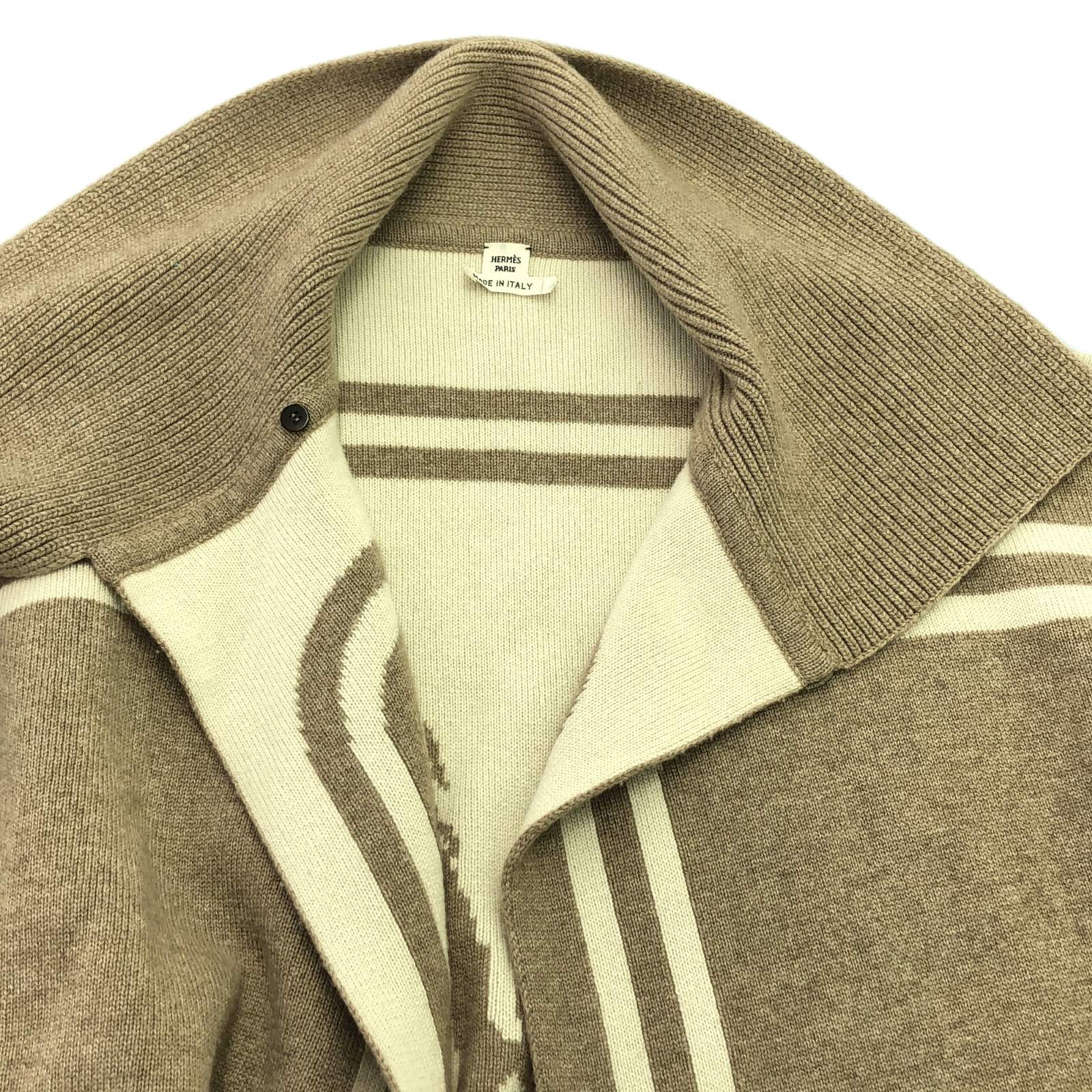 カーディガン カーディガン カシミヤ ベージュ エルメス トップス HERMES
