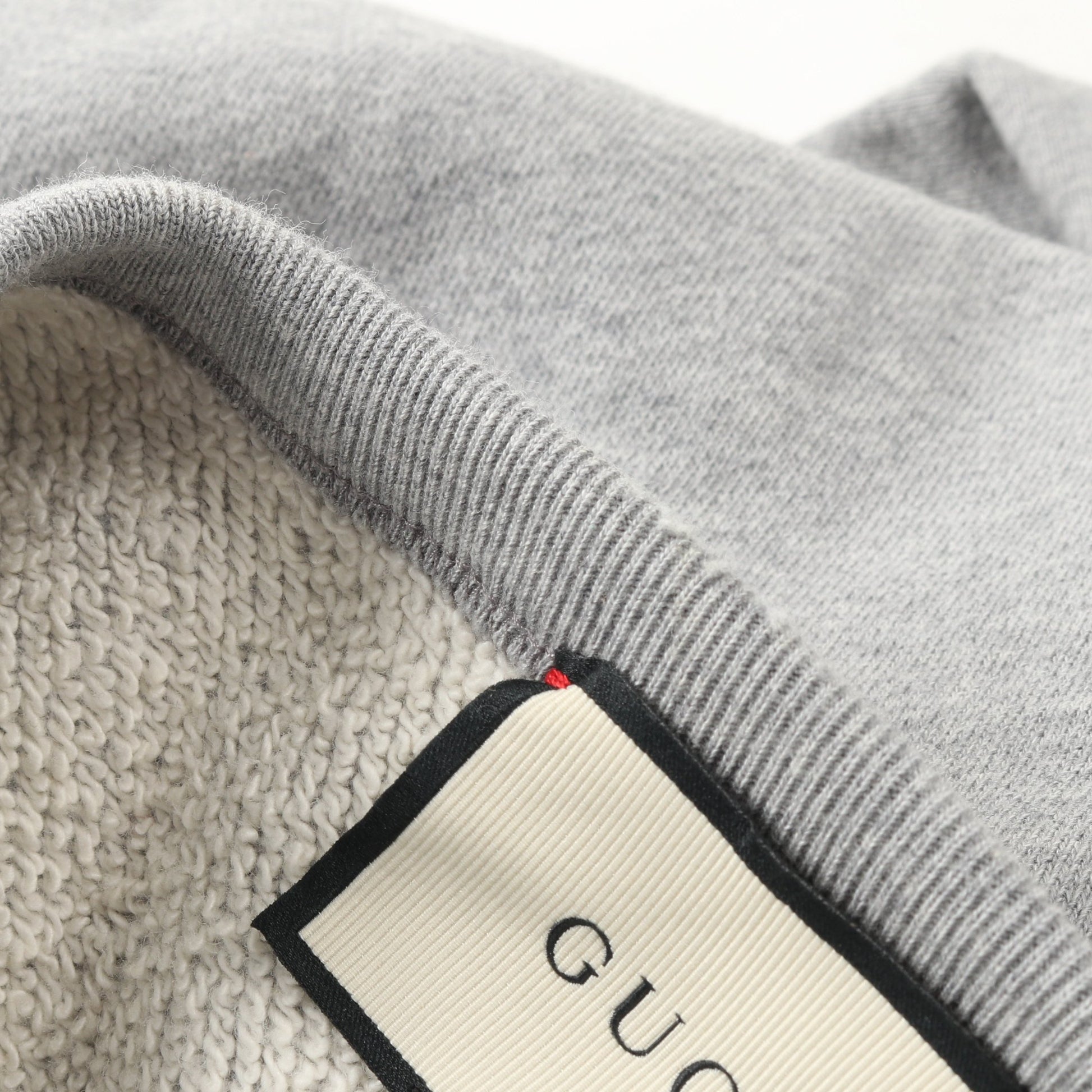ヴィンテージロゴ タイガー スウェットシャツ トップス 長袖 コットン グレー ラメ ダメージ加工 グッチ トップス GUCCI