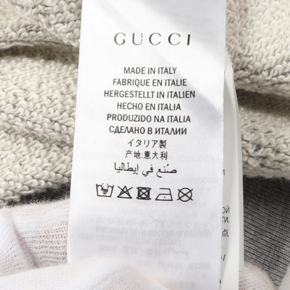ヴィンテージロゴ タイガー スウェットシャツ トップス 長袖 コットン グレー ラメ ダメージ加工 グッチ トップス GUCCI